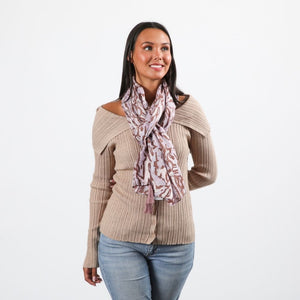 Pañuelo Estampado Ranchi Morado Tatienne