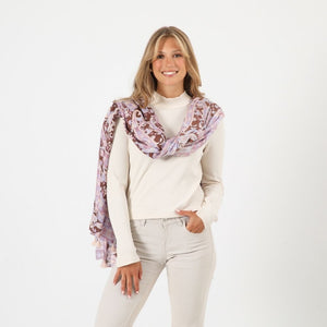 Pañuelo Estampado Surat Morado Tatienne