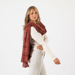 Pañuelo Estampado Linn Burdeo Tatienne
