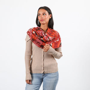 Pañuelo Estampado Oda Fucsia Tatienne