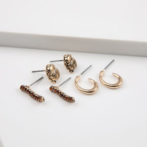 Aros Set Eva Dorado Humana