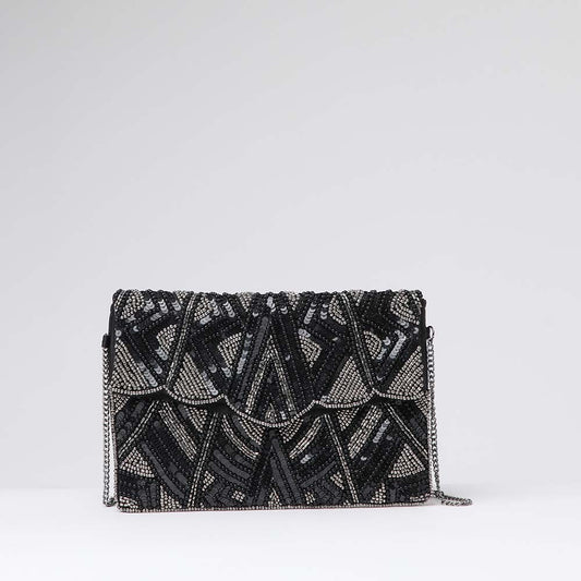 Clutch Trama Negro Humana