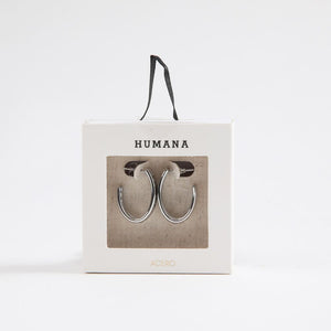 Aros Argolla Palco Plateado Acero Inoxidable Humana