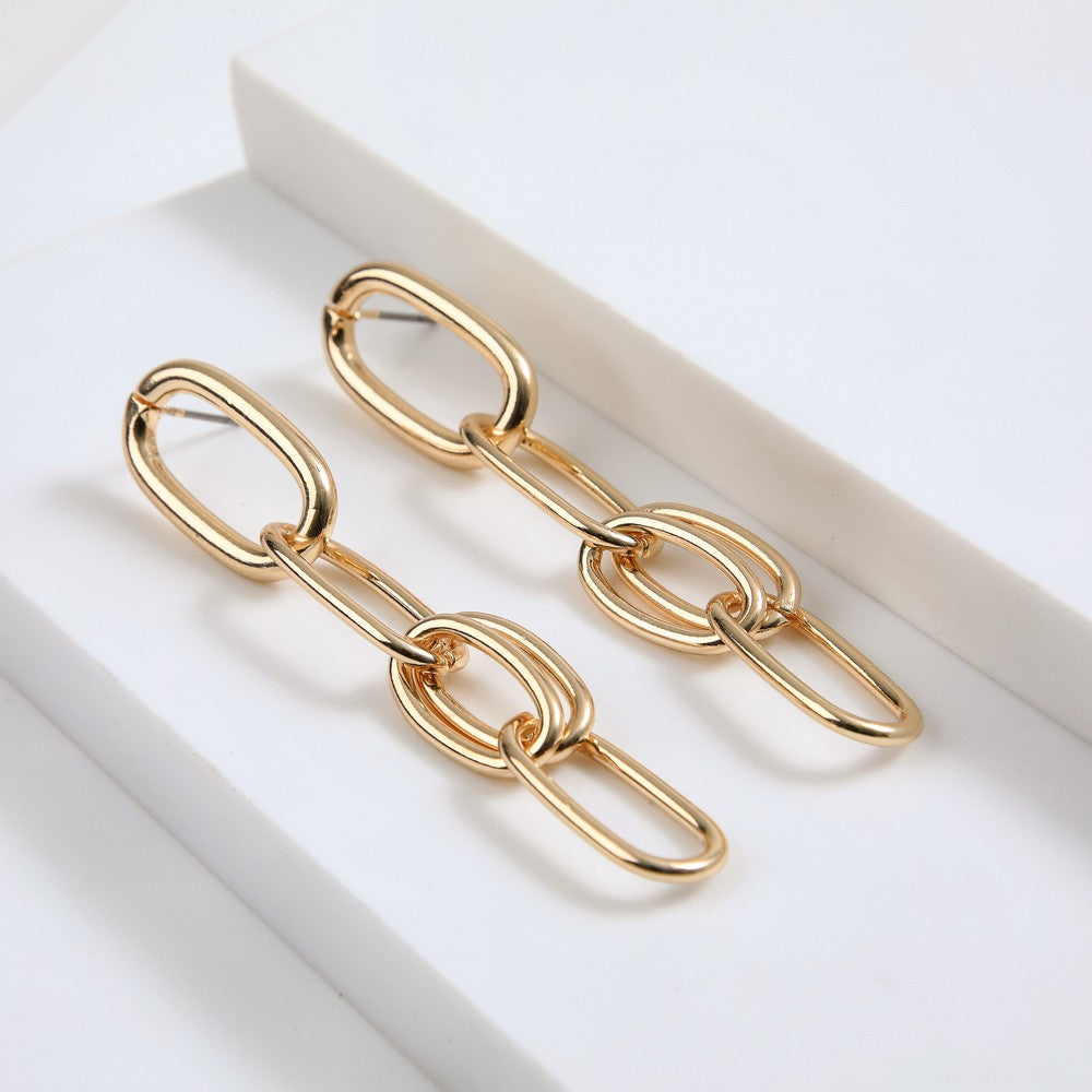 Aros Largos Lila Dorado I-D
