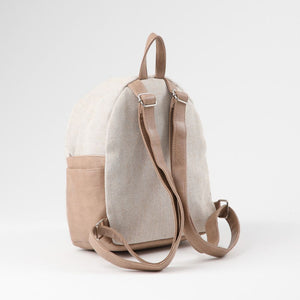 Mochila mini Kasai Canvas lurex beige Tatienne