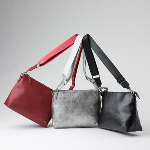 Cartera Bandolera Berta Ecocuero Burdeo Humana