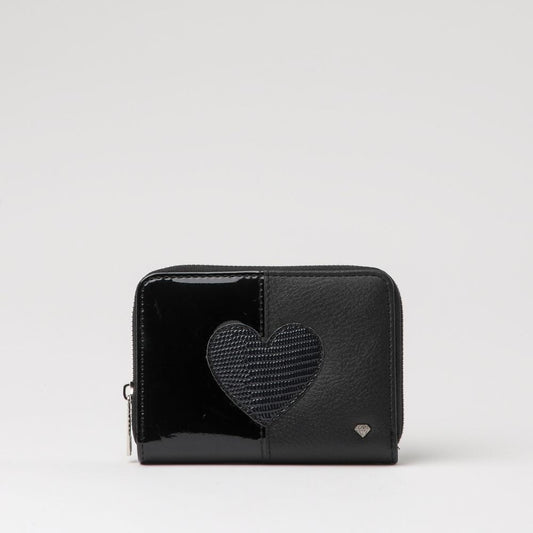 Billetera Mediana Heart Negra i-D