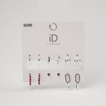 Aros Set Jade Plateado i-D