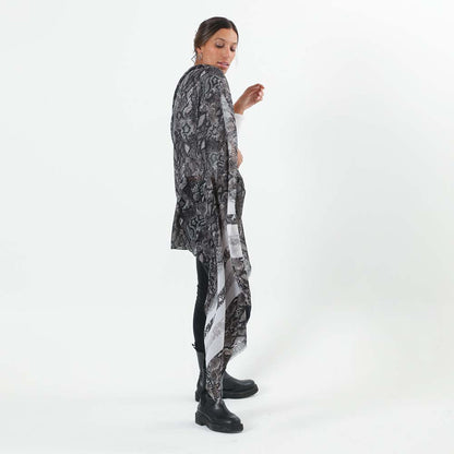 Pañuelo Estampado Gris Serpiente i-D