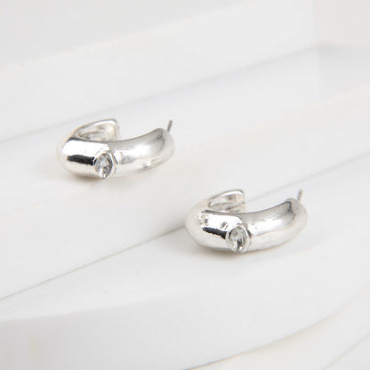 Aros Argollas Duna Plateado Humana