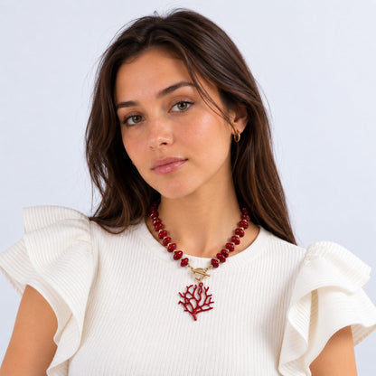 Collar Ceramica Dorado Coralia Humana