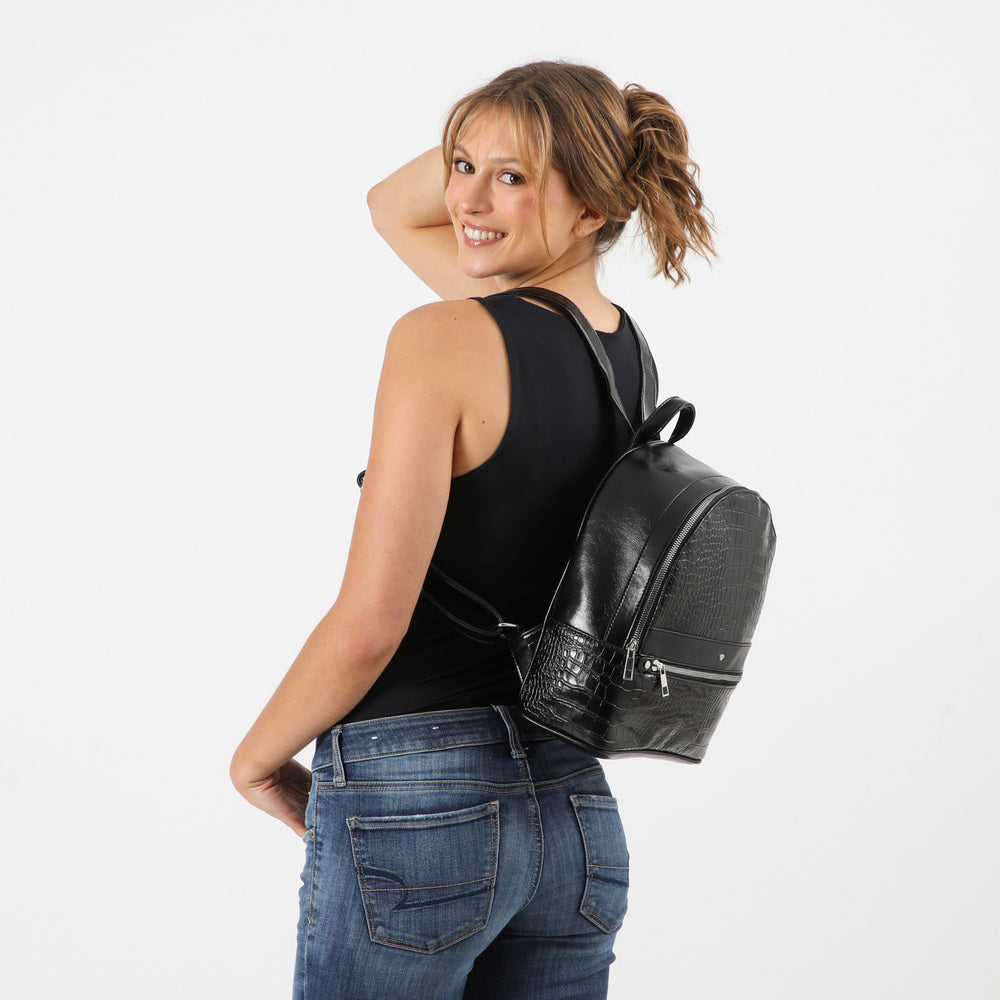 Mochila Aline Negra I-D