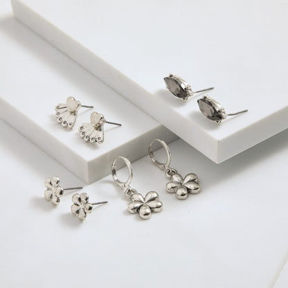 Set De Aros Ines Plateado I-D