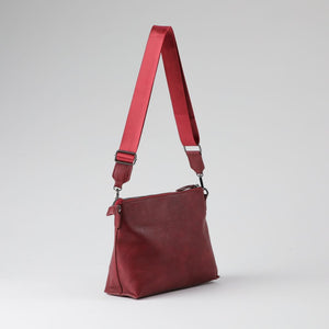 Cartera Bandolera Berta Ecocuero Burdeo Humana