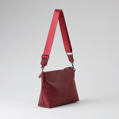 Cartera Bandolera Berta Ecocuero Burdeo Humana