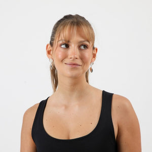 Aros Mediano Nika Plateado Tatienne