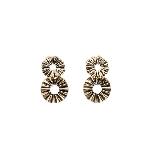 Aros Medianos Flower Dorados Tatienne