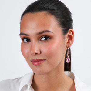 Aros Largo Roseta Dorado Tatienne