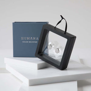 Aros Pegado Azores Plateado Humana