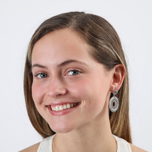 Aros Mediano Mandala Plateado Humana