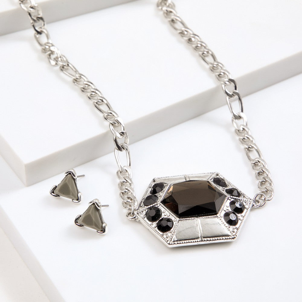 Set De Collar Hana Silver Tatienne