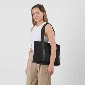 Cartera Tote Franklin Quilted negro Tatienne