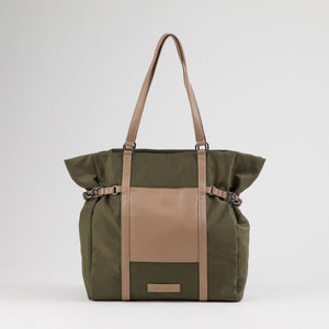 Cartera Tote Cora Nylon Verde Humana