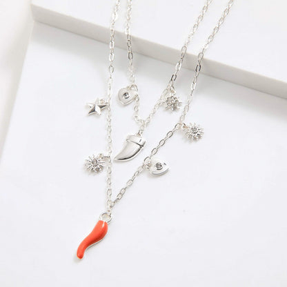 Collar Corto Vilma Plateado I-D