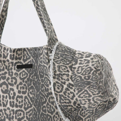 Set de Playa Cartera y Gorro Cayo Animal Print Gris Humana
