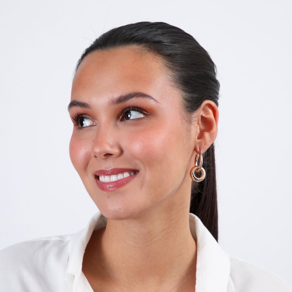 Aros Argollas Duo Dorado Tatienne
