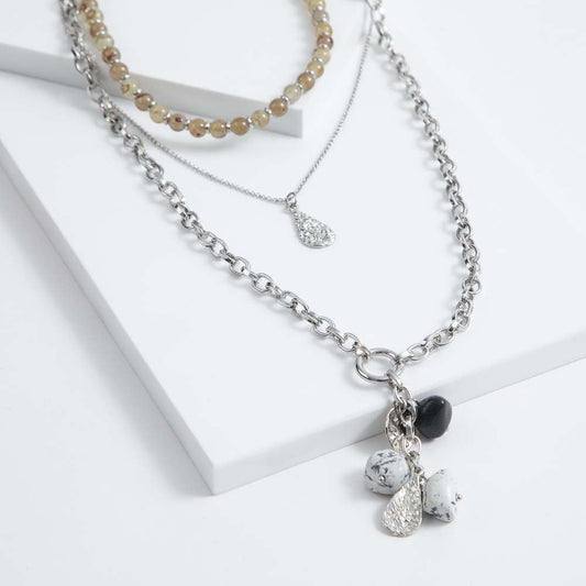 Collar Largo Besaya Plateado Tatienne