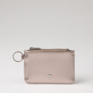 Tarjetero Exeter Ecocuero plateado ID