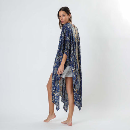 Kimono Boho Azul Tatienne