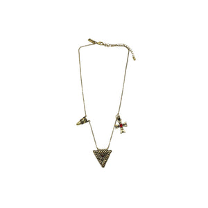 Collar Corto Dorado Folk Fire Dijes Humana