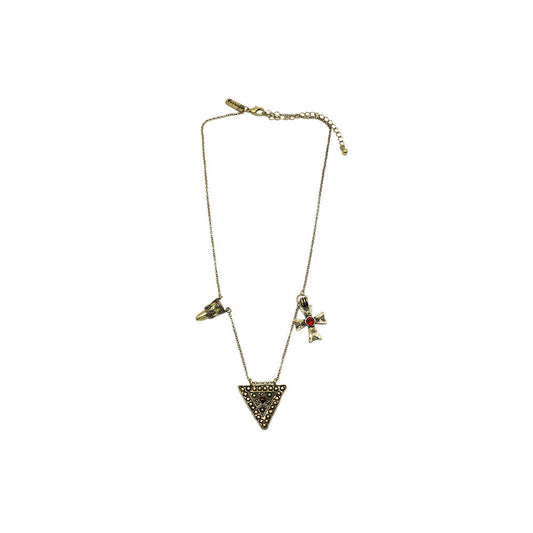 Collar Corto Dorado Folk Fire Dijes Humana