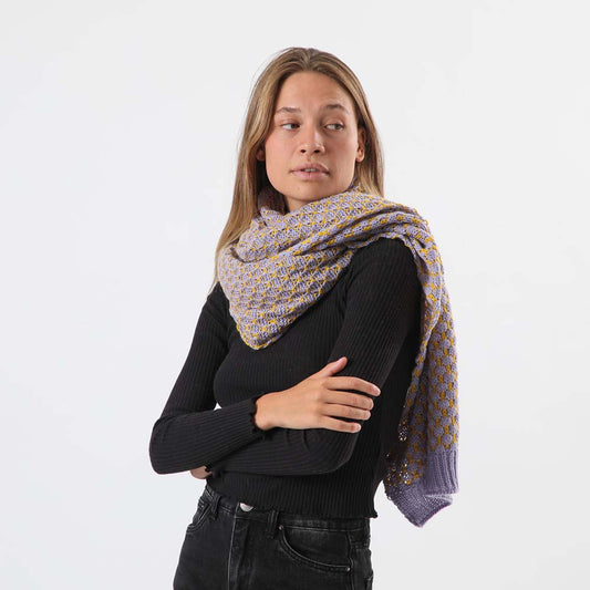 Bufanda Panal Morada Humana