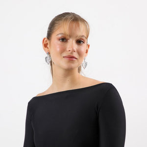 Aros Mediano Naty Plateado Humana