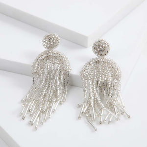 Aros Largo Lunar Plateado Humana