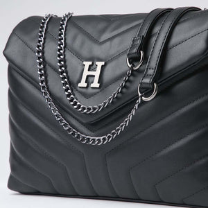 Cartera Hombro Padded Negra Humana