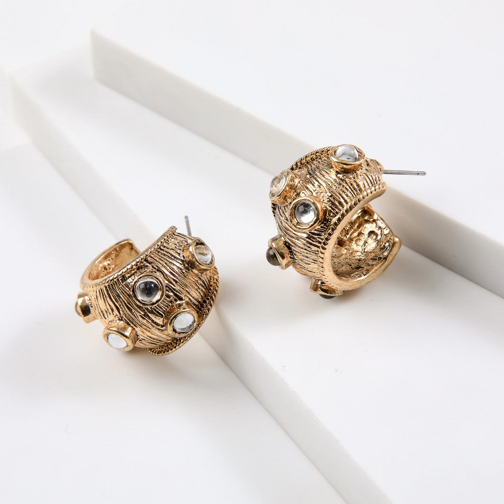 Aros Argollas Zira Dorado Humana