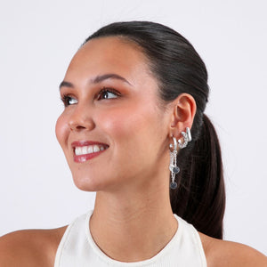 Set De 3 Argollas Rania Plateado Humana