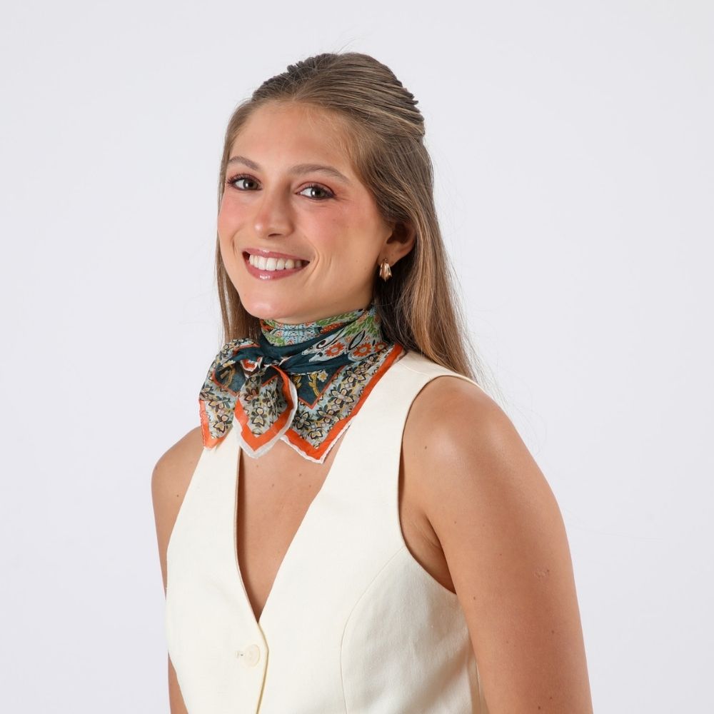 Bandana Estampada César Seda Multi Humana