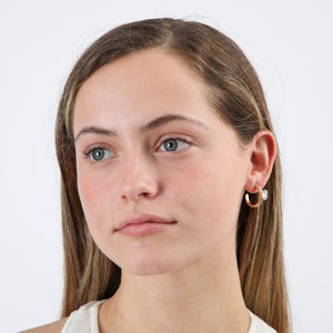 Aros Argolla Stone Dorado Humana