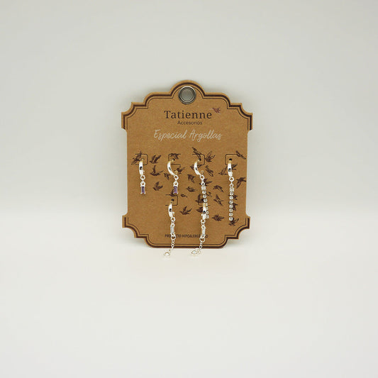 Set de argollas plateadas Especial Argollas Colibri Tatienne