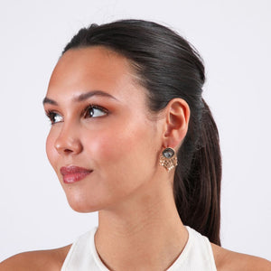 Aros Largo Malla Dorado Humana