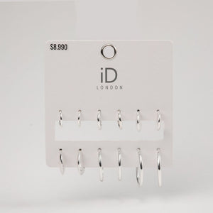 Aros Set Lis Plateado i-D