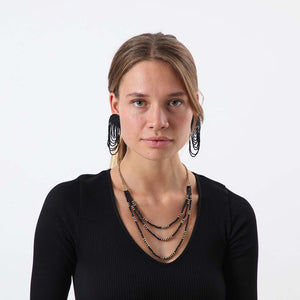 Collar Corto Uranus Negro Humana