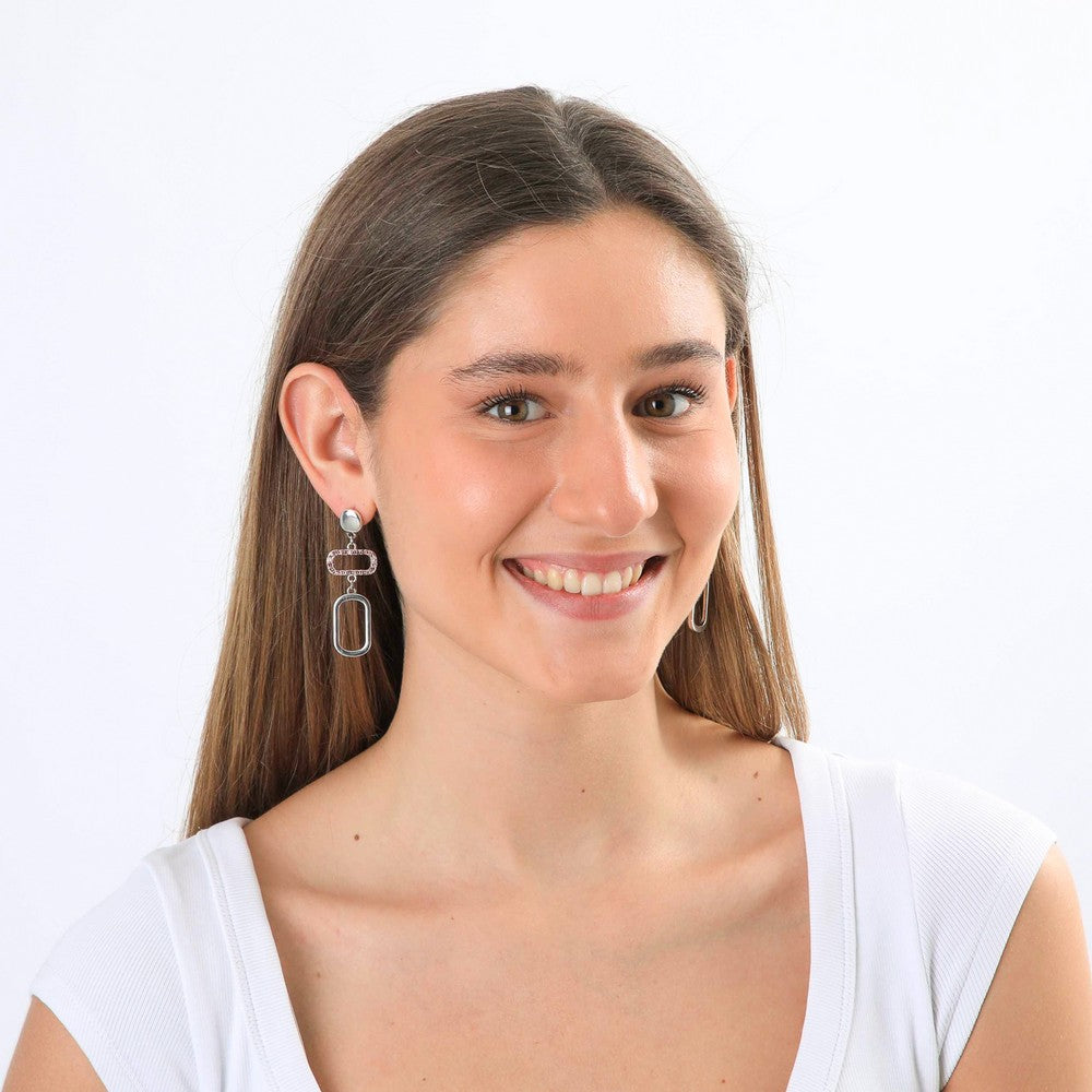 Aros Largos Shani Plateado I-D