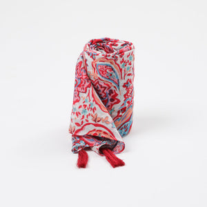Pañuelo Estampado Verbena Rojo i-D