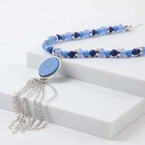 Collar Largo Delfina Azul Tatienne